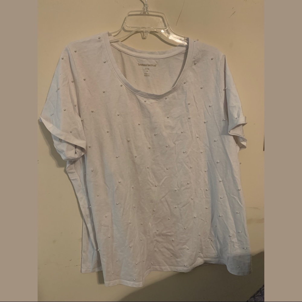 Pearl shirt + pearl purse
